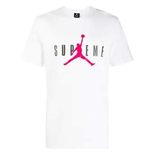 Supreme Jordan T Shirt in White Mens Supreme UK Outlet at SEIKK